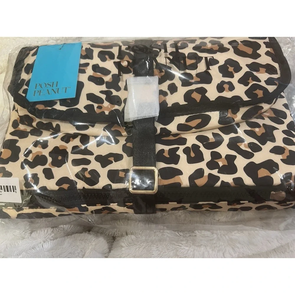 Posh Peanut Lana Leopard Portable‎ Changing Pad  New